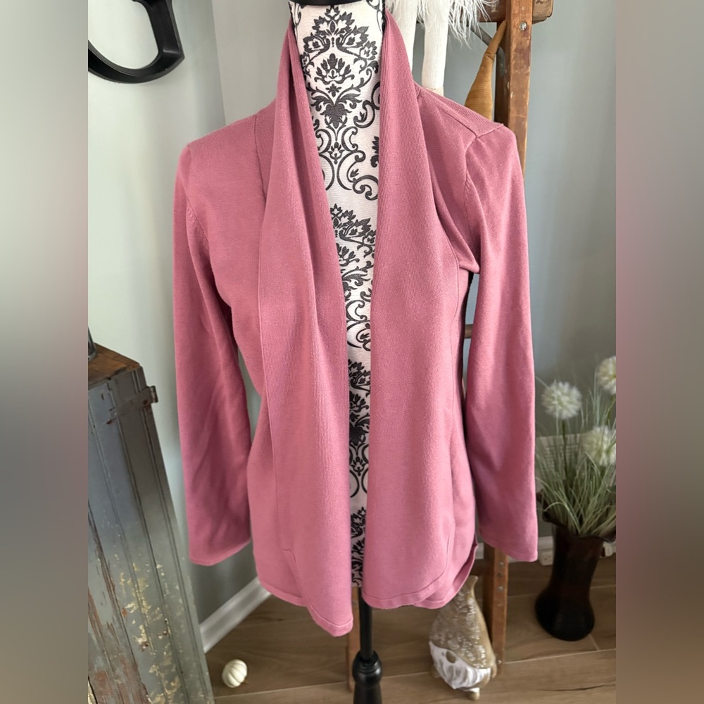 Pink Open Front Cardigan size large